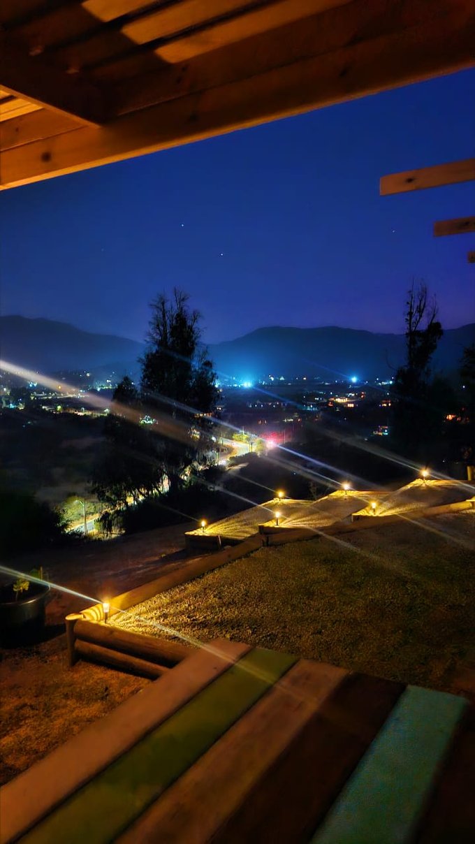 vista noctura desde quincho