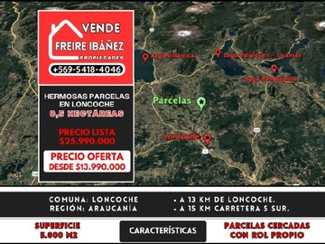 Venta / Parcela / Loncoche