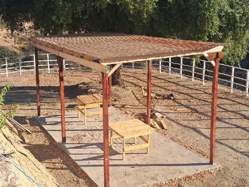 pergola y mirador hermoso terminado