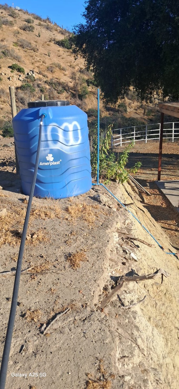 tanque de 1000 litros funcionando