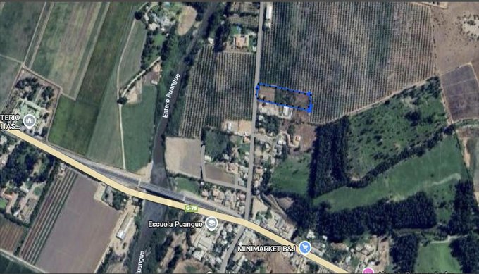 Vista satelital ubicación del terreno