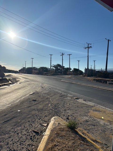 VISTA DE LA CARRETERA A LAS PARCELAS