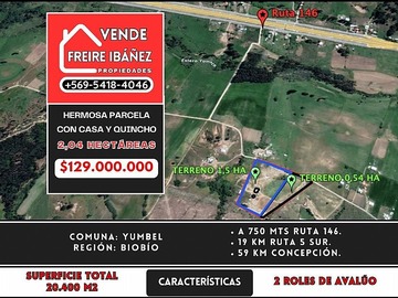 Venta / Parcela / Yumbel