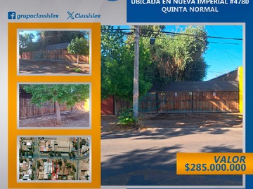 Venta / Sitio / Quinta Normal