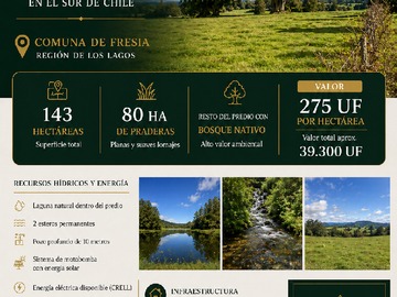 Venta / Terreno Agricola / Fresia