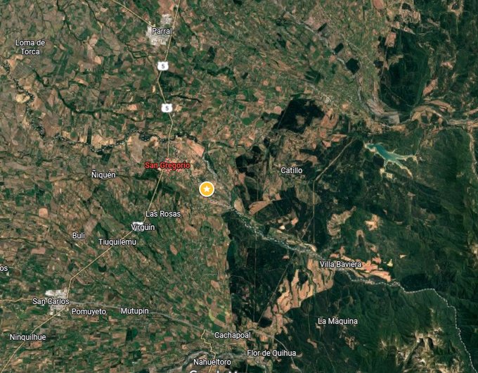 A pocos minutos de Parral y San Carlos.