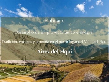 Venta / Terreno Agricola / Paihuano