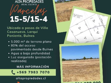 Venta / Terreno / Bulnes