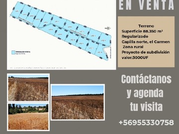 Venta / Terreno / El Carmen