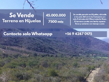 Venta / Terreno / Hijuelas