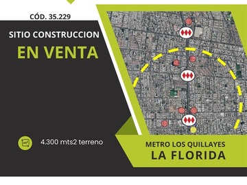 Venta / Terreno / La Florida