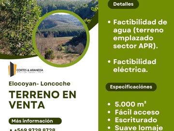 Venta / Terreno / Loncoche