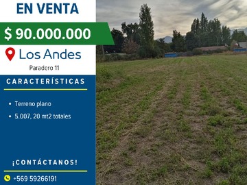 Venta / Terreno / Los Andes