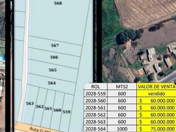 Venta / Terreno / María Pinto