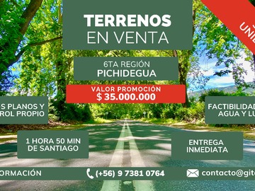Venta / Terreno / Pichidegua