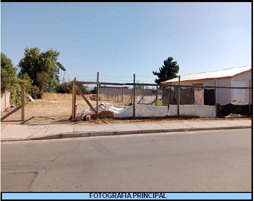 Vista frontal del sitio