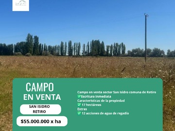 Venta / Terreno / Retiro