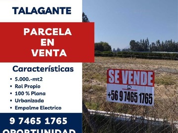 Venta / Terreno / Talagante