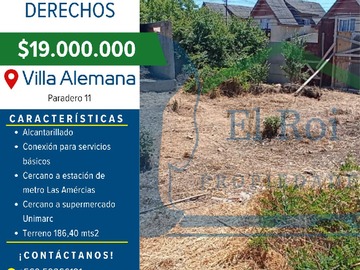 Venta / Terreno / Villa Alemana